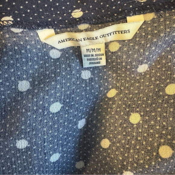 American Eagle Outfitters Navy Polka Dot Mini Dress | Size Medium - Picture 4 of 4